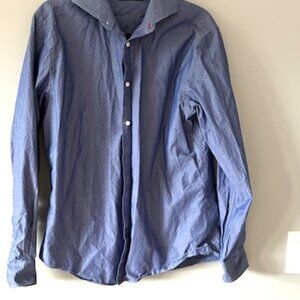 Tommy Hilfiger slimfit men's dress shirt 100% cotton blue US neck 16X34/35